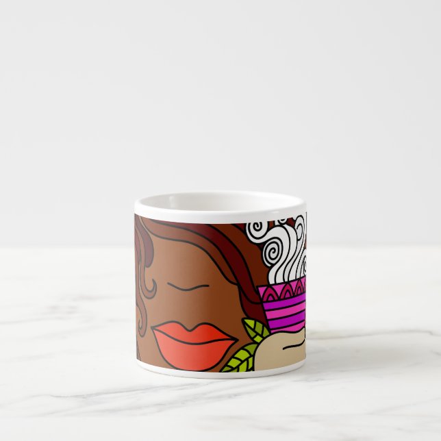 Xícara De Espresso Fantasia bonito 2 do café (Frente)