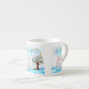 Xícara De Espresso Fantasy Crystal Horse Carruagem