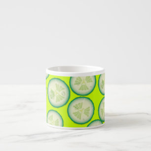 Xícara De Espresso Fatia de Pepino