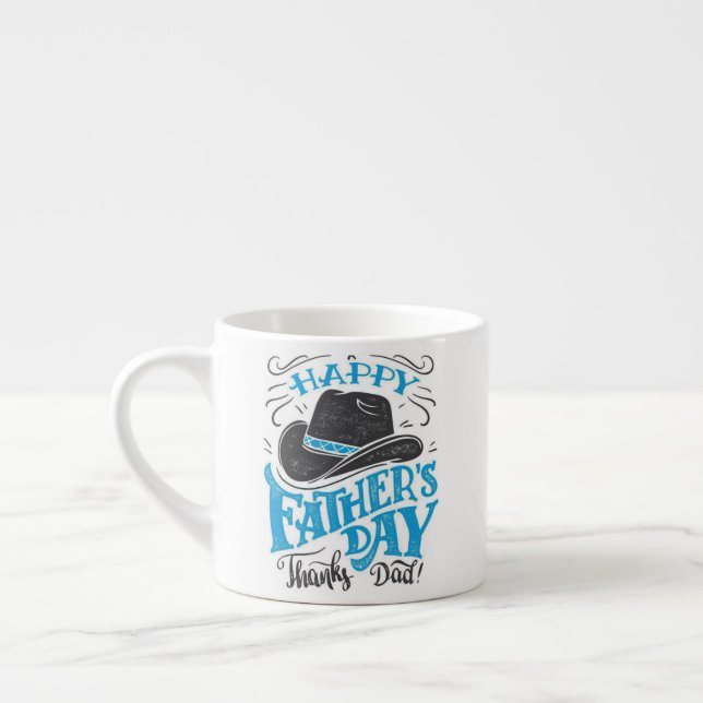 Xícara De Espresso Feliz Dia do Pai obrigado você pai (Esquerda)
