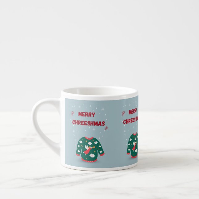 Xícara De Espresso Feliz Natal Feio Anjo (Esquerda)