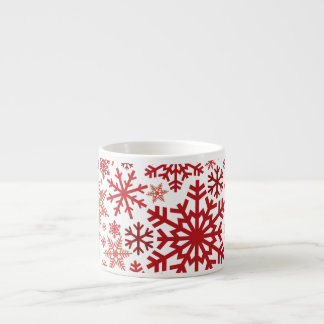 Xícara De Espresso Feliz Natal Padrão de Floco de Neve de inverno