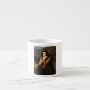 Xícara De Espresso Femme Mignonne de Jovem Mulher por Bouguereau