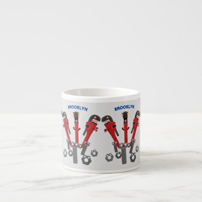 Xícara De Espresso Ferramentas engraçadas de monstro de wrench (Frente)