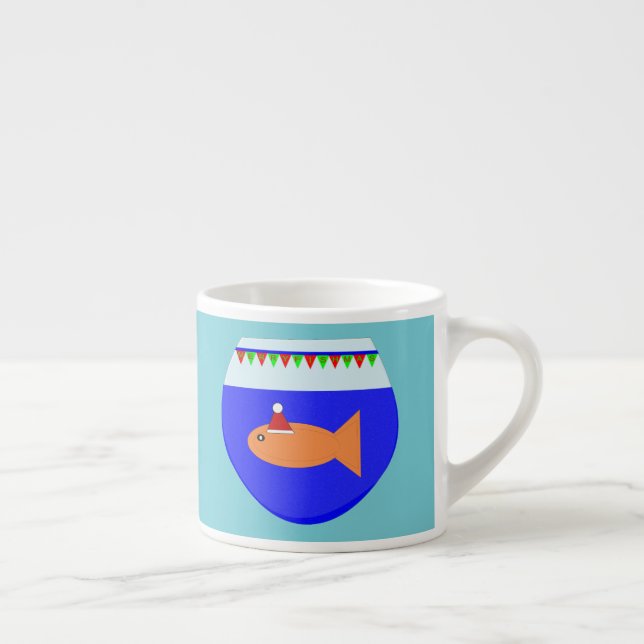 Xícara De Espresso Festa de Natal - Goldfish Mug (Direita)