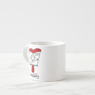 Xícara De Espresso Figura de Asa Delta em Stick Figure