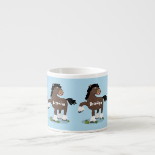Xícara De Espresso Figura de desenho animado de corte Clydesdale