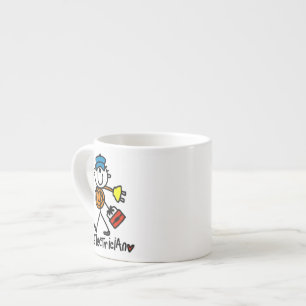 Xícara De Espresso Figura de Pau de Eletricista