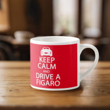 Figuras Mantêm Calma Fígaro Carro Espresso