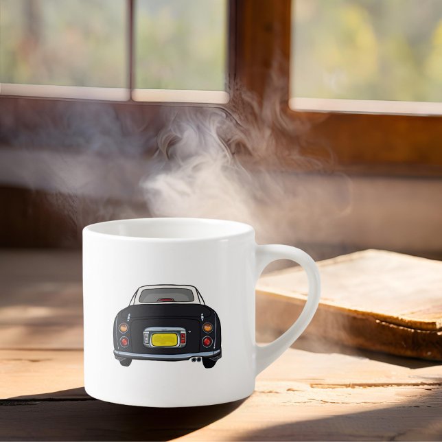 Xícara De Espresso Figuras Nome Black Figaro Car Espresso Cup (How do you like your coffee in a morning? I like mine with a fig. Customise with your name)