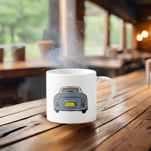 Xícara De Espresso Figuras Nome Lapis Cinza Figaro Car