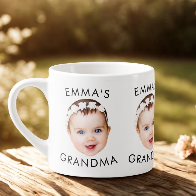 Xícara De Espresso Filhote personalizado Mug Mãe Avó Avô Aniversário (Criador carregado)