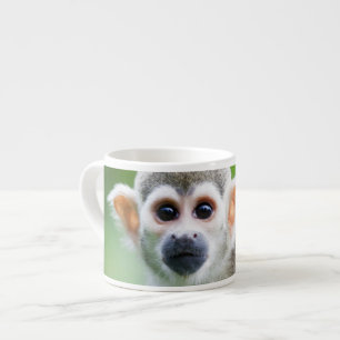 Xícara De Espresso Fim-acima de um macaco de esquilo comum