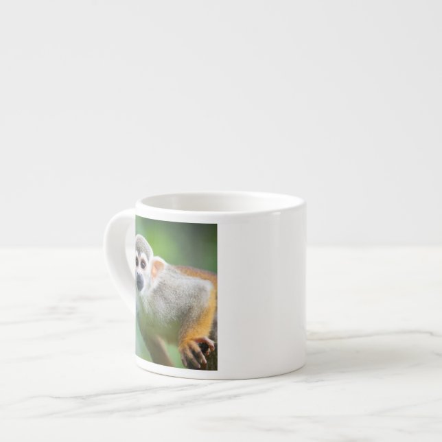 Xícara De Espresso Fim-acima de um macaco de esquilo comum (Frente Esquerda)