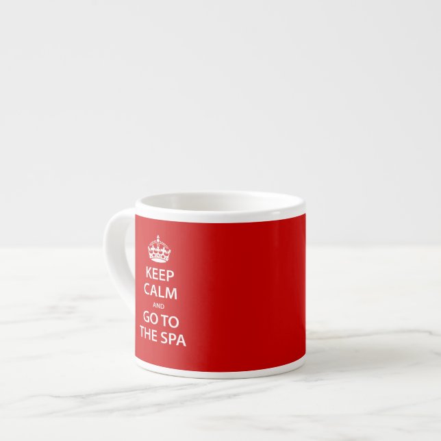 Xícara De Espresso Fique calmo e vá para o Spa (Frente Esquerda)