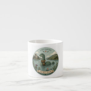 Xícara De Espresso Fique Curioso Aconchegante Críptido Nessie Monstro