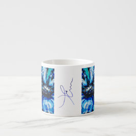 Xícara De Espresso Fleur bleue
