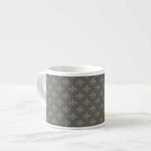 Xícara De Espresso Fleur de lis Pattern