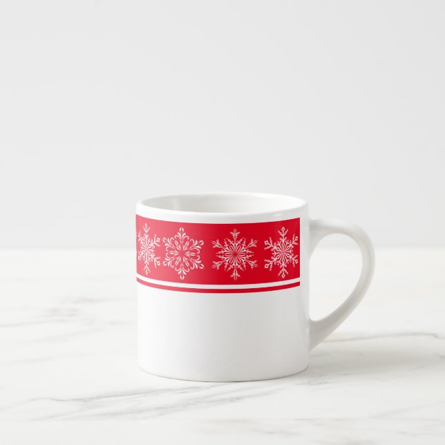 Xícara De Espresso Flocos de neve de Natal Espresso Mug (Direita)