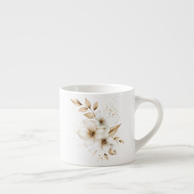 Xícara De Espresso Floral  (Direita)