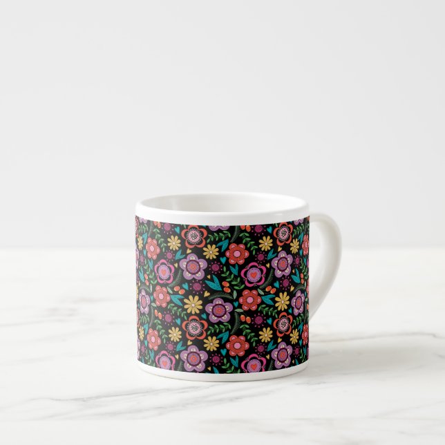 Xícara De Espresso Floral Espresso Mug (Frente Esquerda)