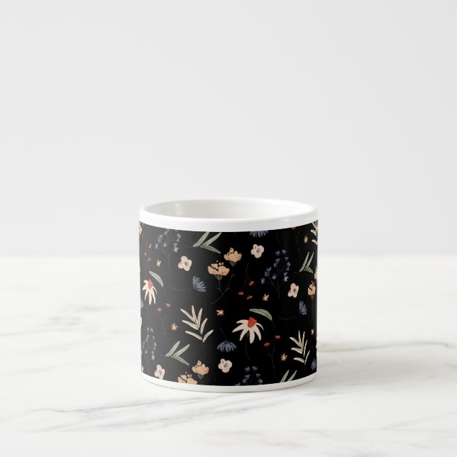 Xícara De Espresso Flores aquáticas simples 1 (Frente)