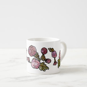 Xícara De Espresso Flores de Península Rosa
