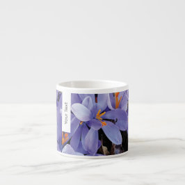 Xícara De Espresso flores de violeta da montanha Monogramadas