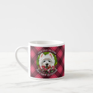 Xícara De Espresso Flores de Westie e Rosa