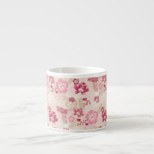 Xícara De Espresso Flores modernas, cor-de-rosa, cor-de-rosa, tênis d