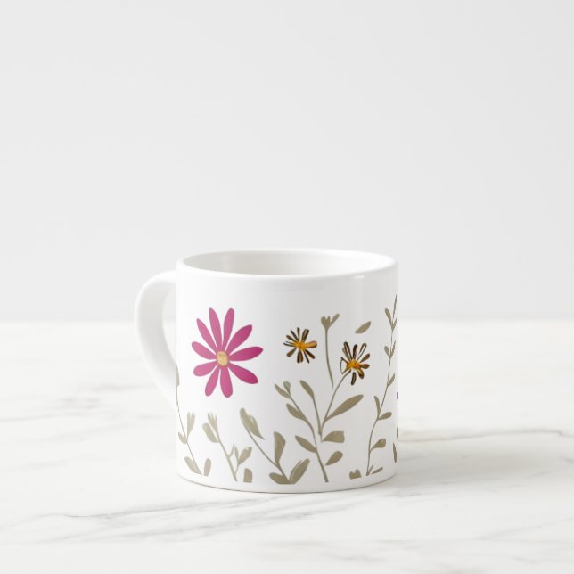 Xícara De Espresso Flores silvestres (Frente Esquerda)