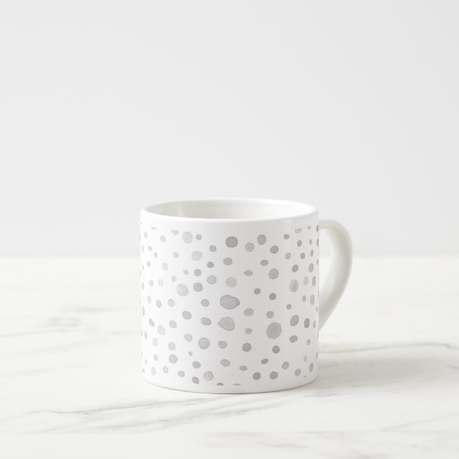 Xícara De Espresso Fog Confetti Watercolor Dots Espresso Mug (Frente Esquerda)