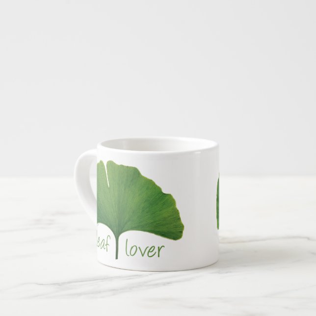 Xícara De Espresso Folha de Gingko (Frente Esquerda)