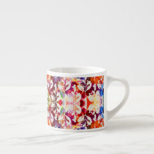 Xícara De Espresso Folhas botânicas abstratas