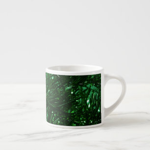 Xícara De Espresso folhas brilhantes de natal