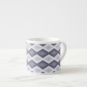Xícara De Espresso Formas de diamante de cinza azul