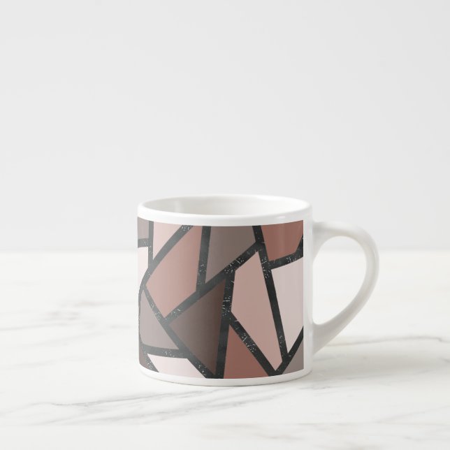Xícara De Espresso Formas de vidro castanho manchado (Direita)