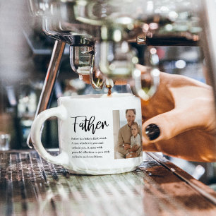 Xícara De Espresso Foto de Colagem Moderna com o Pai Melhor Presente