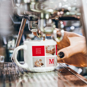Xícara De Espresso Foto de Colagem Moderna Vermelha e Rosa, a melhor