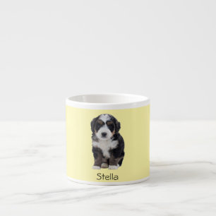 Xícara De Espresso Foto personalizada de cão - Amarelo pastel com nom