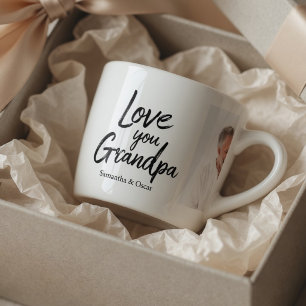 Xícara De Espresso Foto Personalizada do Vovô Presente Personalizad