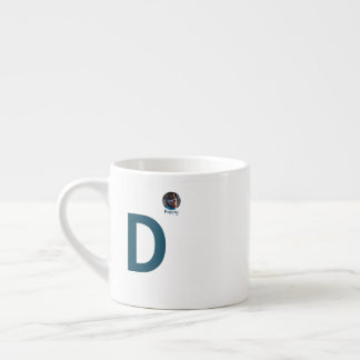 Xícara De Espresso Foto personalizada e Modelo do Monograma inicial