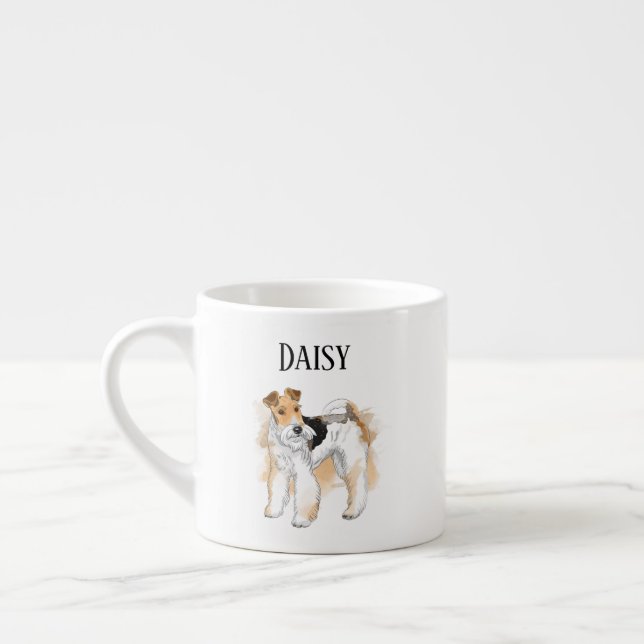 Xícara De Espresso Foto personalizada Fox Terrier (Esquerda)
