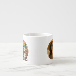 Xícara De Espresso Foto Personalizada Retro Bahamas Praia Tropical   