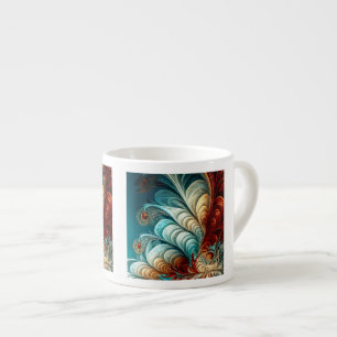 Xícara De Espresso Fractal Feather Espresso Mug