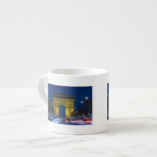 Xícara De Espresso França, Paris. O Arco do Triunfo e o