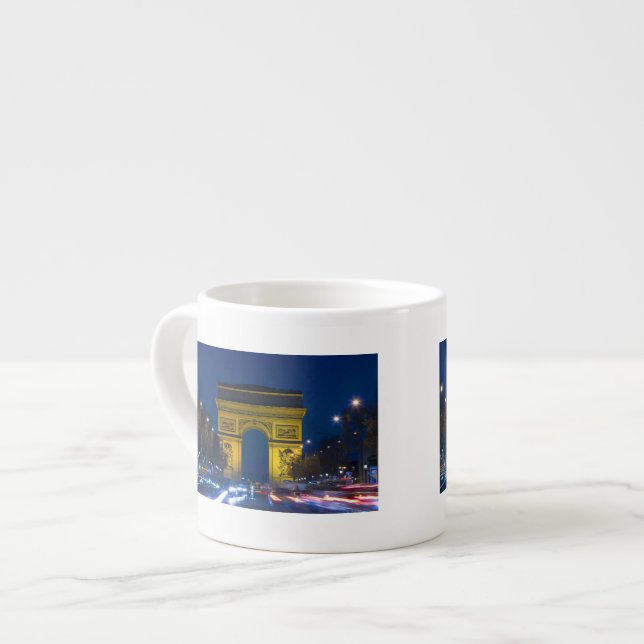 Xícara De Espresso França, Paris. O Arco do Triunfo e o (Frente Esquerda)