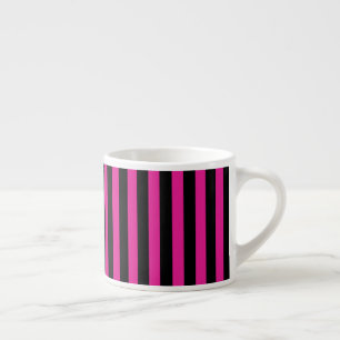 Xícara De Espresso Fuchsia e listras de doces pretas