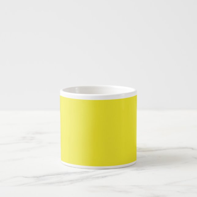 Xícara De Espresso Fundo Amarelo Vibrante Sólido (Frente)