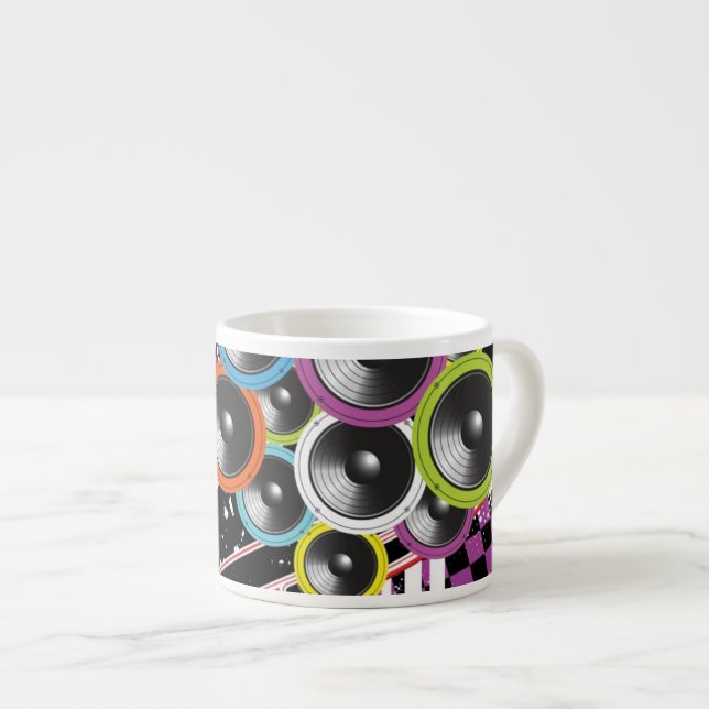 Xícara De Espresso Fundo do Grunge (Frente Esquerda)